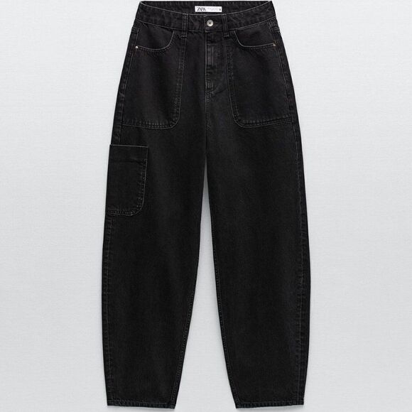 ZARA Cargo Jeans New - Picture 1 of 5